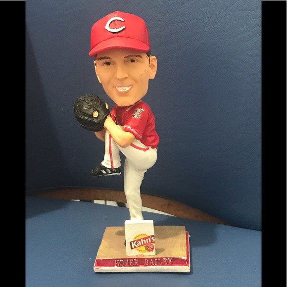 Homer Bailey Reds baseball bobblehead - Picture 3 of 16